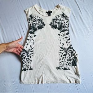 Forever 21 Cheetah/Leopard Muscle Tee